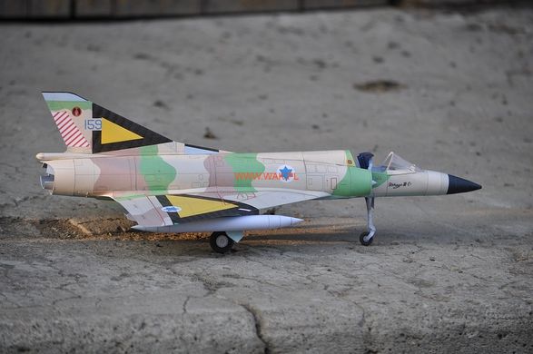 Бумажная модель 1/33 французский истребитель в израильской авиационной росписи Mirage III CJ WAK 11/