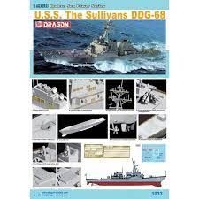 Збірна модель 1/350 есмінець з керованими ракетами USS The Sullivans DDG-68 Dragon D1033