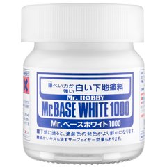 Белый грунт на нитрооснове Mr. Base White 1000 (40 ml) SF283 Mr.Hobby SF283