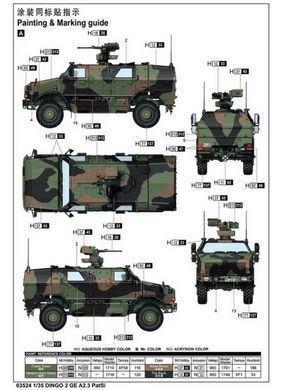 Assembly model 1:35 armored car Dingo 2 GE A3.3 PatSi I Love Kit 63524