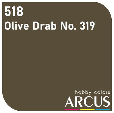 Эмалевая краска Olive Drab No. 319 (Оливковый Драб) ARCUS 518