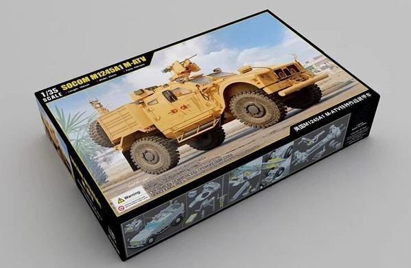 Сборная модель 1:35 современный американский колесный бронеавтомобиль Socom M1245A1 M-ATV Love Kit 6355