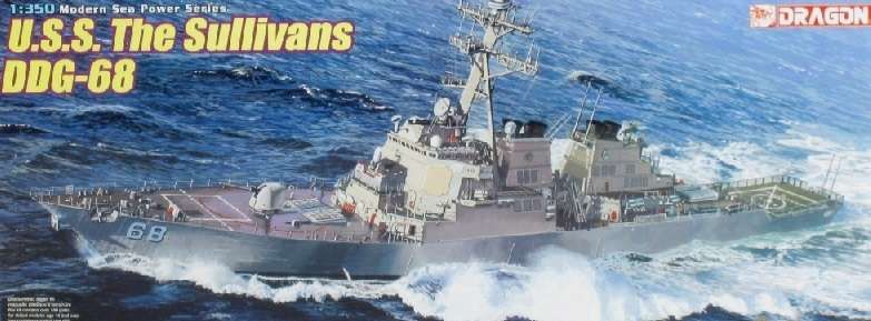Збірна модель 1/350 есмінець з керованими ракетами USS The Sullivans DDG-68 Dragon D1033