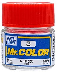 Nitro paint Mr.Color solvent-based (10 ml) Red gloss C3 Mr.Hobby C3