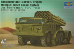 Prefab model 1/72 missile system russian 9P140 TEL of 9K57 Uragan Multiple Launch Trumpeter
