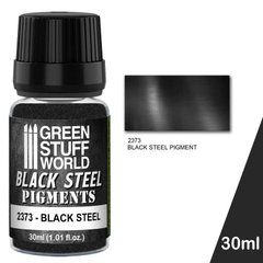 Пігменти для повторення вигляду полірованого металу Pigment BLACK STEEL 30 мл GSW 2373
