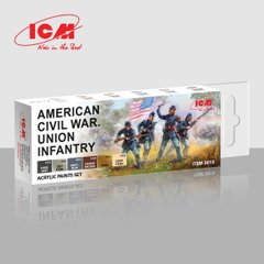 Набор акриловых красок для Гражданской войны в США ICM 3013