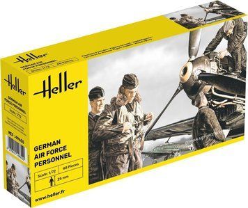 Prefab model 1:72 figure personnel of the German Air Force Deutsche Luftwaffe Personal Heller 49655
