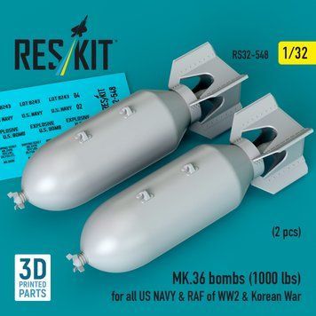 Масштабная модель 1:32 бомбы MK.36 (1000 фунтов) Reskit RS32-0548