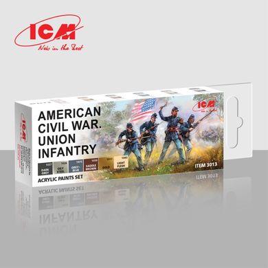 Набір акрилових фарб для Громадянська війна в США ICM 3013