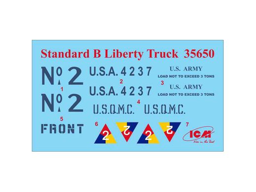 Assembled model 1/35 Standard B "Liberty", US Army Truck ICM 35650