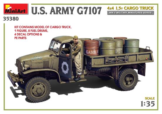 Збірна модель 1/35 вантажівка U.S. Army Cargo Truck 4X4 1,5t MiniArt 35380