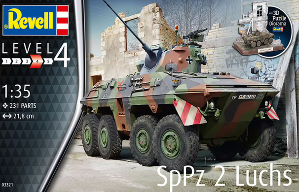 Збірна модель SpPz.2 Luchs mit 3D-Puzzle Revell 03321 1:35