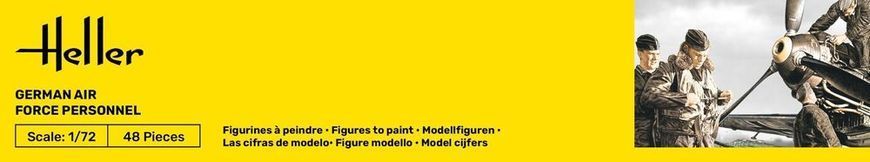 Prefab model 1:72 figure personnel of the German Air Force Deutsche Luftwaffe Personal Heller 49655