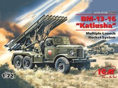 Assembled model 1/72 BM-13-16 "Katyusha", rocket launcher system ICM 72571