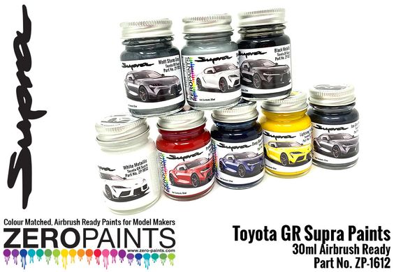 Краска Zero Paints Toyota GR Supra молниеносно-желтая 30мл ZP-1612