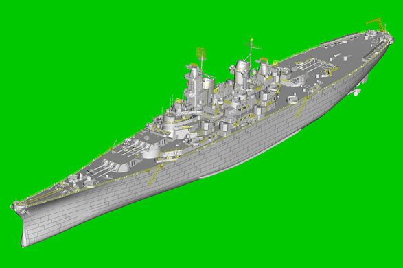 Assembled model 1/350 American battleship USS Iowa BB-61 HobbyBoss 86517