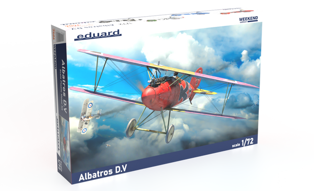 Сборная модель 1/72 винтовой самолет Albatros D.V Weekend edition Eduard 7406