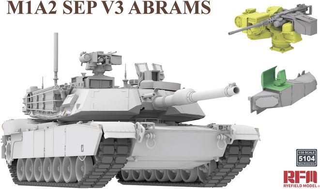 Сборная модель 1/35 танк M1A2 SEP V3 Abrams Rye Field Model 5104