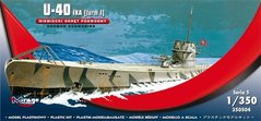Збірна модель 1/350 підводного човна U-BOOT U-40 IX A s.5 Mirage-Hobby 350504