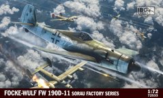 Збірна модель 1/72 німецький винищувач Focke-Wulf Fw 190D-11 - Sorau Factory Series IBG Models 72533