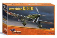 Assembled model 1/32 fighter Dewoitine D.510 DW 32003
