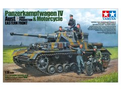 Збірна модель 1/35 Panzerkampfwagen IV Ausf G. та мотоцикл східний фронт Tamiya 25209