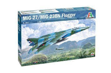 Сборная модель 1:48 самолет истребитель-бомбардировщик MiG-27/MiG-23BN Flogger Italeri 2817