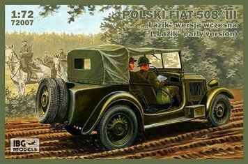 Збірна модель 1:72 автомобіль Polish Fiat 508/III "Łazik" Early Version IBG Models 72007