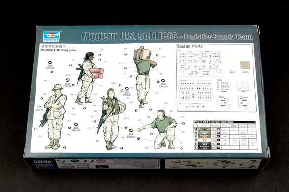 Збірна модель 1/35 сучасні солдати США – група матеріально-технічного забезпечення Trumpeter 00429