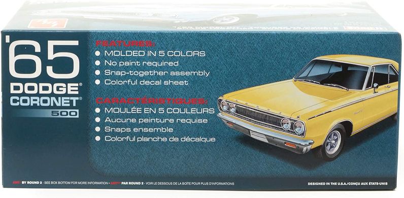 Сборная модель 1/25 автомобиль 1965 Dodge Coronet 500 AMT 01176