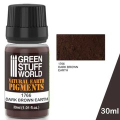 Натуральні землисті пігменти для моделістів Pigment DARK BROWN EARTH 30 мл GSW 1766