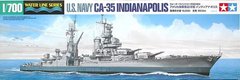 Збірна модель 1/700 важкий крейсер ВМС США Індіанаполіс CA-35 Indianapolis Tamiya 31804
