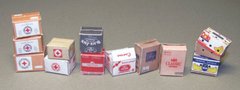 Картон для диорам 1/35 коробки для сигарет, продуктов, гуманитарки, бананов DAN Models 35216