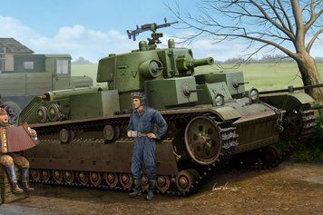 Assembled model 1:35 tank T-28 Medium Tank (Cone turret) Hobby Boss 83855