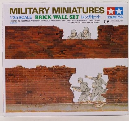 Збірна модель 1/35 набір цегляної стіни Військова мініатюра №28 Tamiya 35028