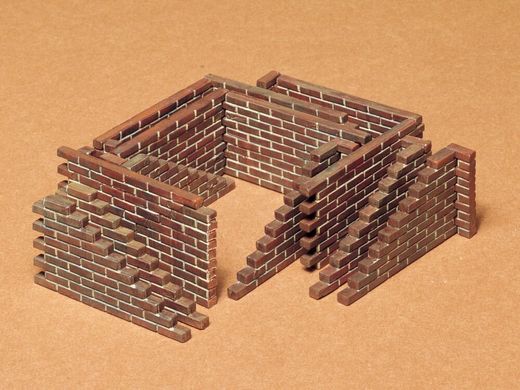 Сборная модель 1/35 набор кирпичной стены Военная миниатюра №28 Tamiya 35028
