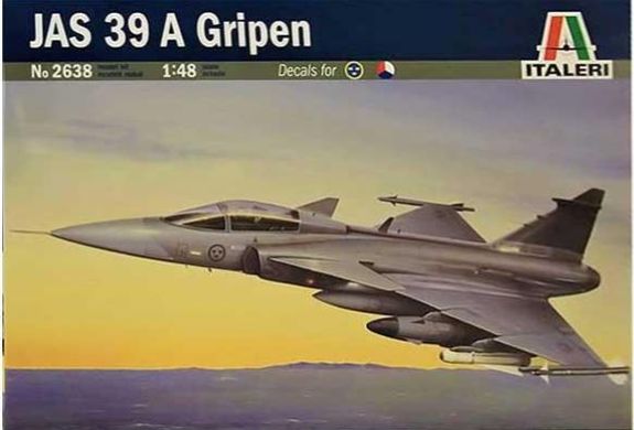 Assembled model 1/48 aircraft Saab JAS 39 A Gripen Italeri 2638