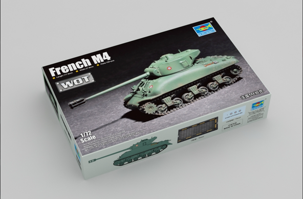 Assembled model 1/72 tank French M4 Trumpeter 07169