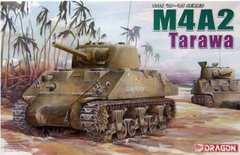 Assembled model 1/35 American tank Sherman M4A2 Tawara US Dragon D6062