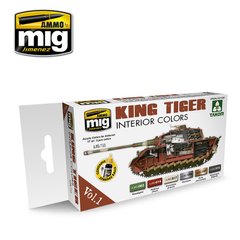 Набір акрилових фарб інтер'єр Королівського Тигра (Special TAKOM Edition) Ammo Mig 7165