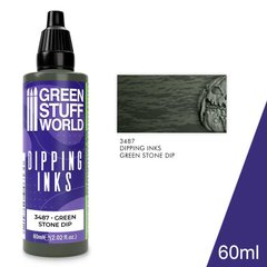 Напівпрозорі фарби щоб отримати реалістичні тіні Dipping ink 60 ml - BLACK GREEN STONE DIP GSW 3487