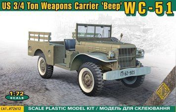 Сборная модель 1:72 автомобиль WC-51 3/4 ACE 72612