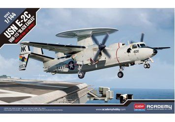Assembled model 1:144 aircraft USN E-2C VAW-113 Black Eagles Academy 12623