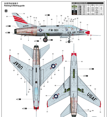 Сборная модель самолет 1/32 F-100C Super Sabre Trumpeter 03221