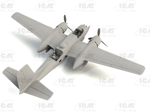 Assembled model 1/48 aircraft A-26S-15 Invader, American bomber II SV ICM 48283