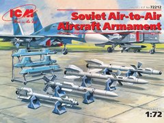Set 1/72 Moscow air-to-air armament (missiles R-27ER, R-27ET, R-73, R-77) ICM 72212, In stock