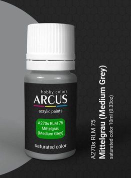 Акриловая краска Medium Grey средне-серый Arcus 270