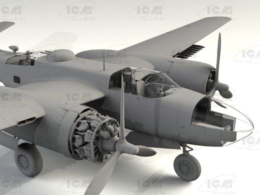 Сборная модель 1/48 самолет B-26С-50 Invader, Американский бомбардировщик (война в Корее) ICM 48284