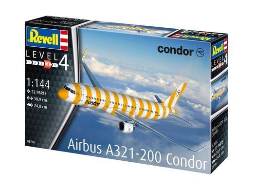 Сборная модель 1:144 авиалайнер Airbus A321-200 Condor Revell 03788